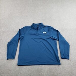 The North Face Sweatshirt Mens XL Blue Pullover 1/4 Zip‎ Lightweight Stretch